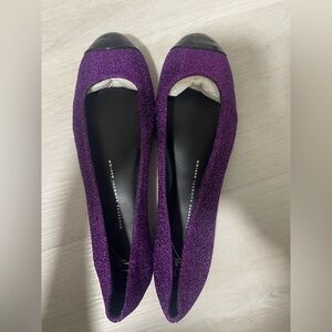 Giuseppe Zanotti Purple Sparkle Ballet Flats SZ 40 WORN ONCE